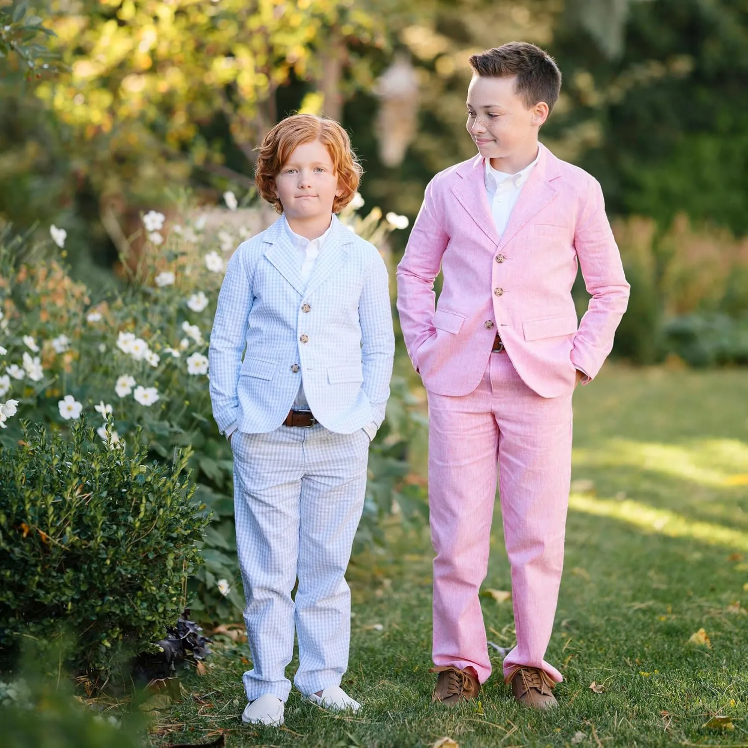 Hope & Henry Boys' Classic Seersucker Suit Jacket