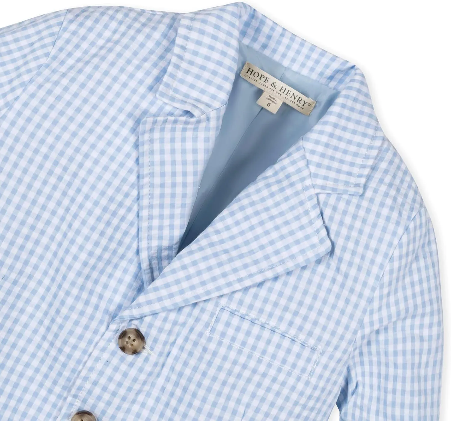 Hope & Henry Boys' Classic Seersucker Suit Jacket
