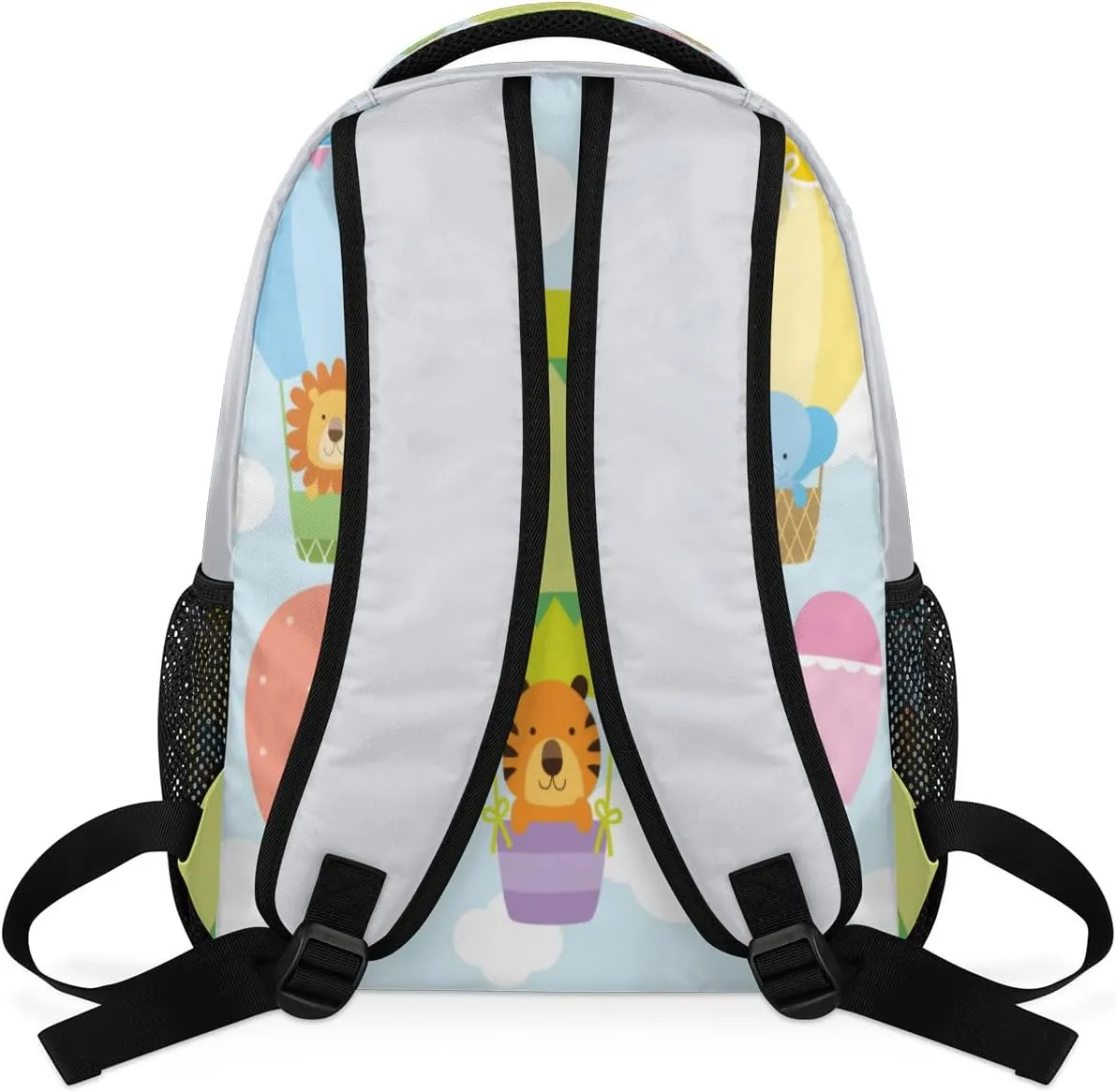 Hot Air Balloon Tiger Dog Travel Laptop Backpacks Lightweight Travel Hiking Camping Casual Daypack Backpack for Men Women Adults