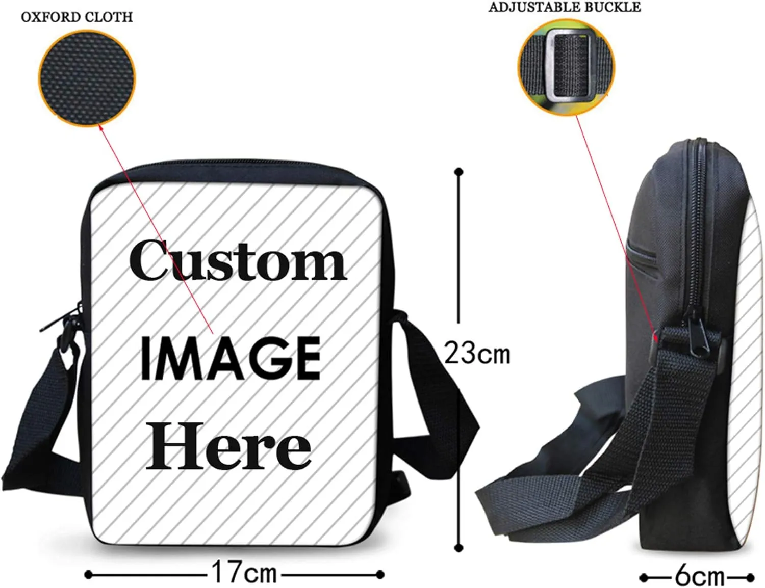 HUGS IDEA Black Horse Print Small Shoulder Messenger Bags Animals Mini Crossbody Handbag Travel Portable Cellphone Pouch Purse Wallet