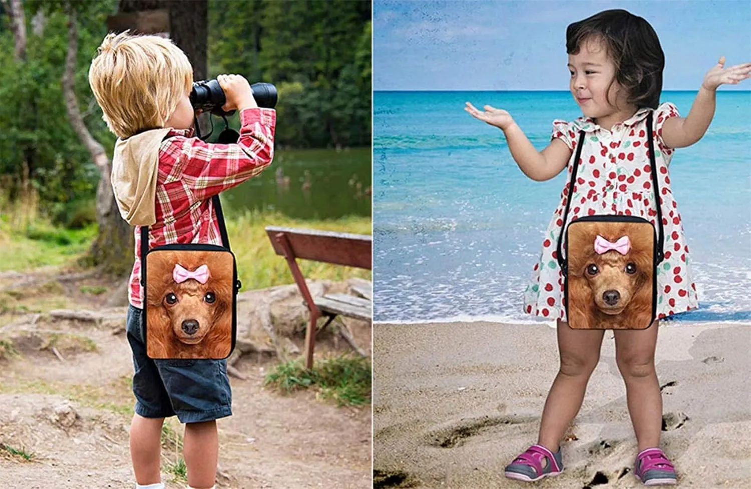 HUGS IDEA Black Horse Print Small Shoulder Messenger Bags Animals Mini Crossbody Handbag Travel Portable Cellphone Pouch Purse Wallet
