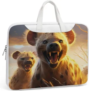 Hyenas Waiting for Predation Laptop Sleeve Bag Protective Case Handbag With Shoulder Strap for Computer 10-17 Inch