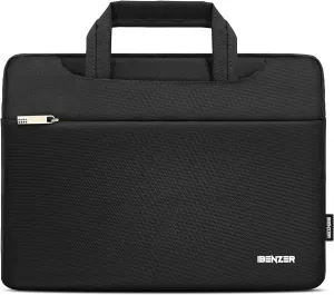 iBenzer 15.6 16 inch Laptop Computer Sleeve Carrying Case Bag for New MacBook Air 15-inch M2 A2941, MacBook Pro 15/16-inch, 15" Surface/Dell/HP/Acer/Lenovo Chromebook, Black LS-SLD15-BK
