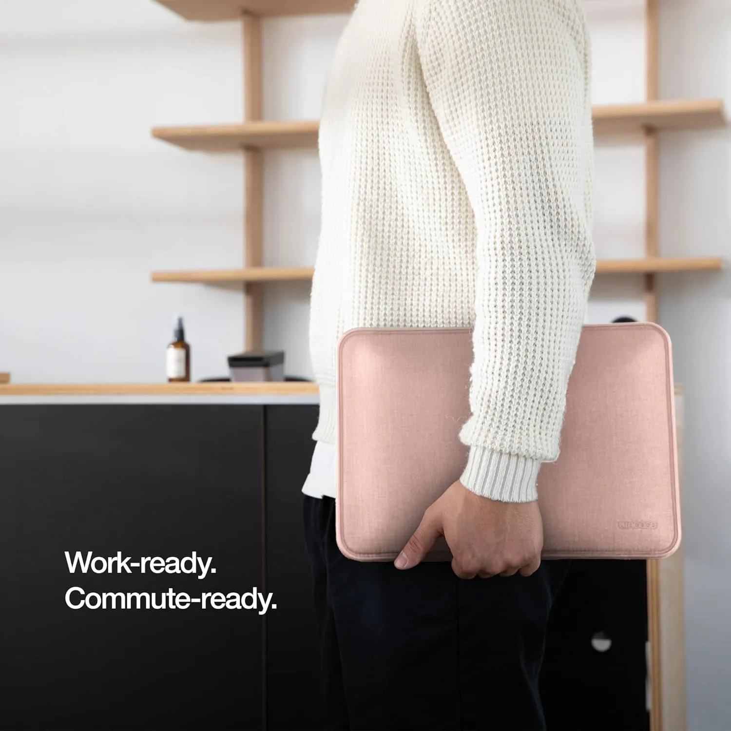 Incase ICON Sleeve with Woolenex - MacBook Pro 16 inch Case - 2019 - Fitted MacBook Case, Laptop Sleeve, Hard Cover, Durable, Lightweight - Blush Pink