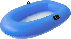 Inflatable Boat, Inflatable Water Raft, Leisure Floating Raft, Transparent Clear Bottom, Lightweight and Portable, 160x110cm/62.99x43.31 Inches, for Beach, Lake Or River Outings