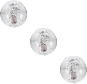 Inflatable Glitter Beach Ball Transparent Summer for Pool Parties Garden Games Easy to Inflate and for