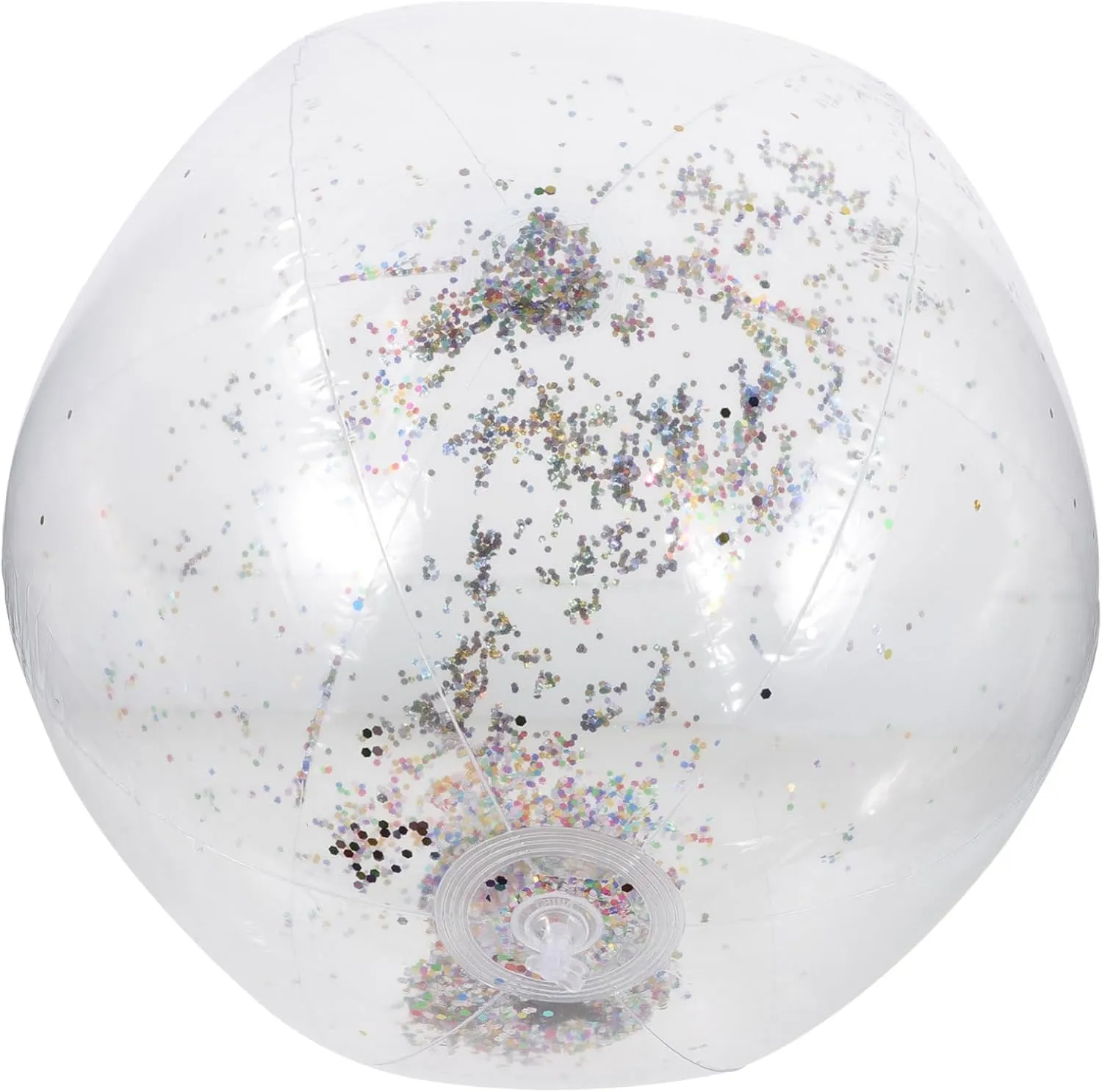 Inflatable Glitter Beach Ball Transparent Summer for Pool Parties Garden Games Easy to Inflate and for