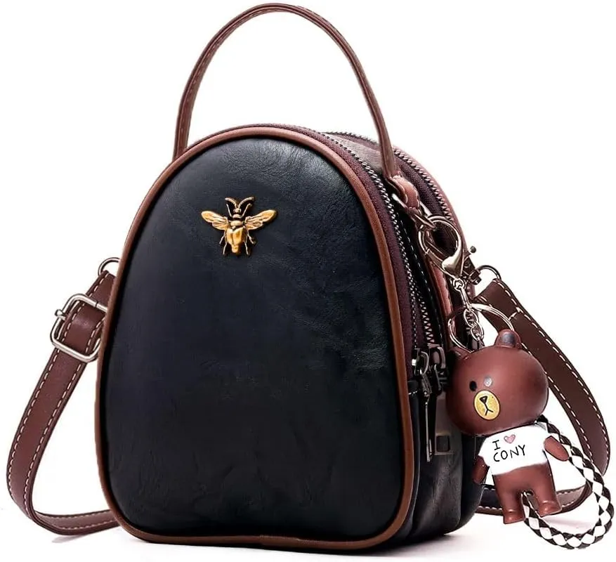 INOVERA Women's Cross-Body Shoulder Sling Bag Mobile Purse Handbag with Adjustable Strap(Brown)