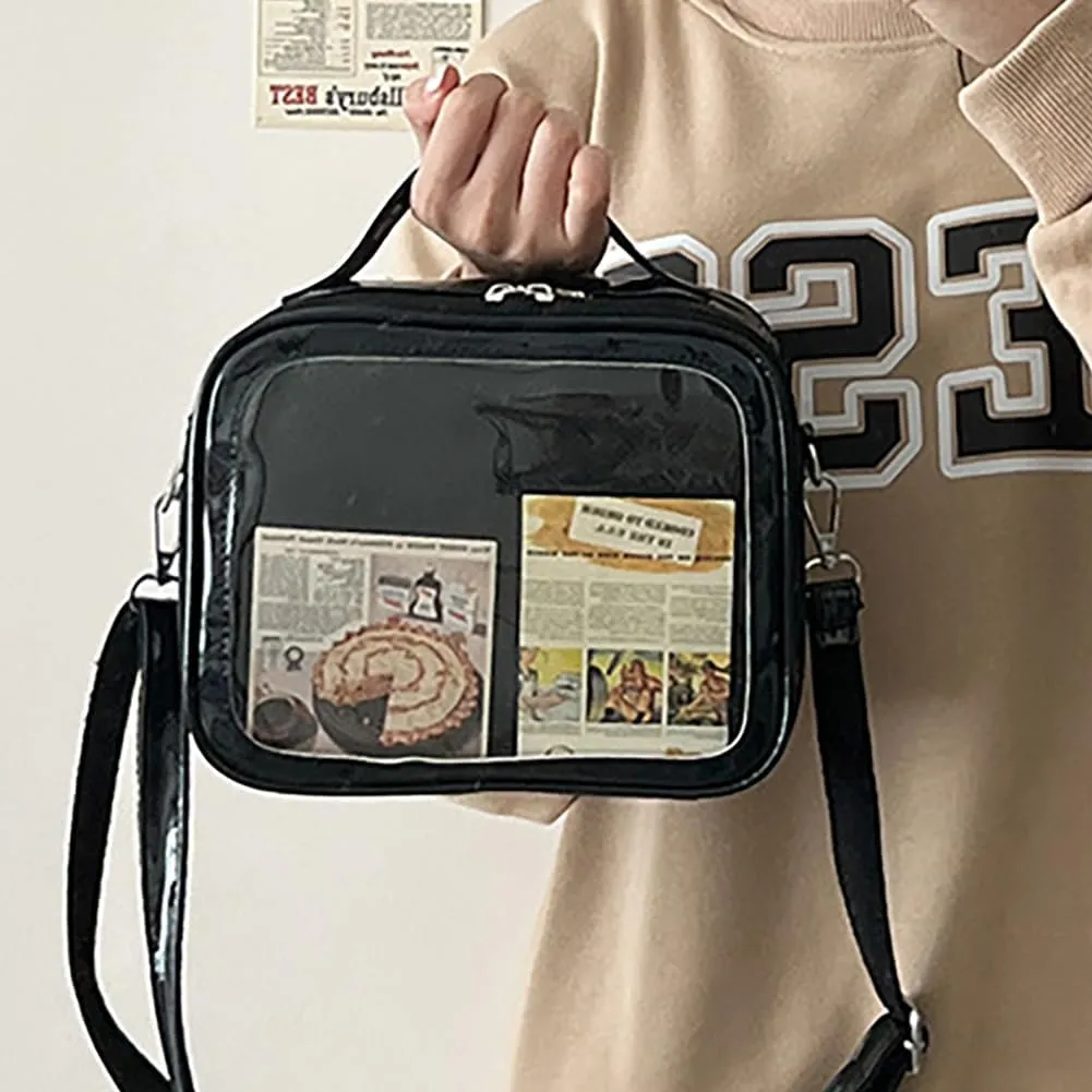 Ita JK Uniform Handbag, Kawaii Messenger Clear Shoulder Crossbody Purse, Kawaii Pin Display Bag With Insert For Anime