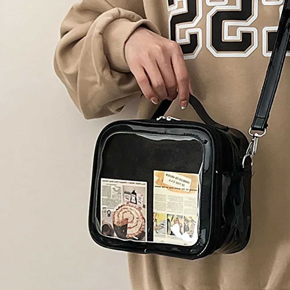 Ita JK Uniform Handbag, Kawaii Messenger Clear Shoulder Crossbody Purse, Kawaii Pin Display Bag With Insert For Anime