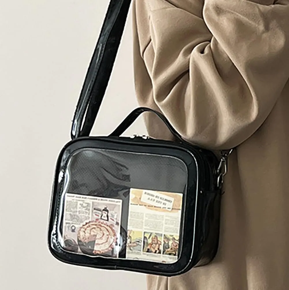 Ita JK Uniform Handbag, Kawaii Messenger Clear Shoulder Crossbody Purse, Kawaii Pin Display Bag With Insert For Anime
