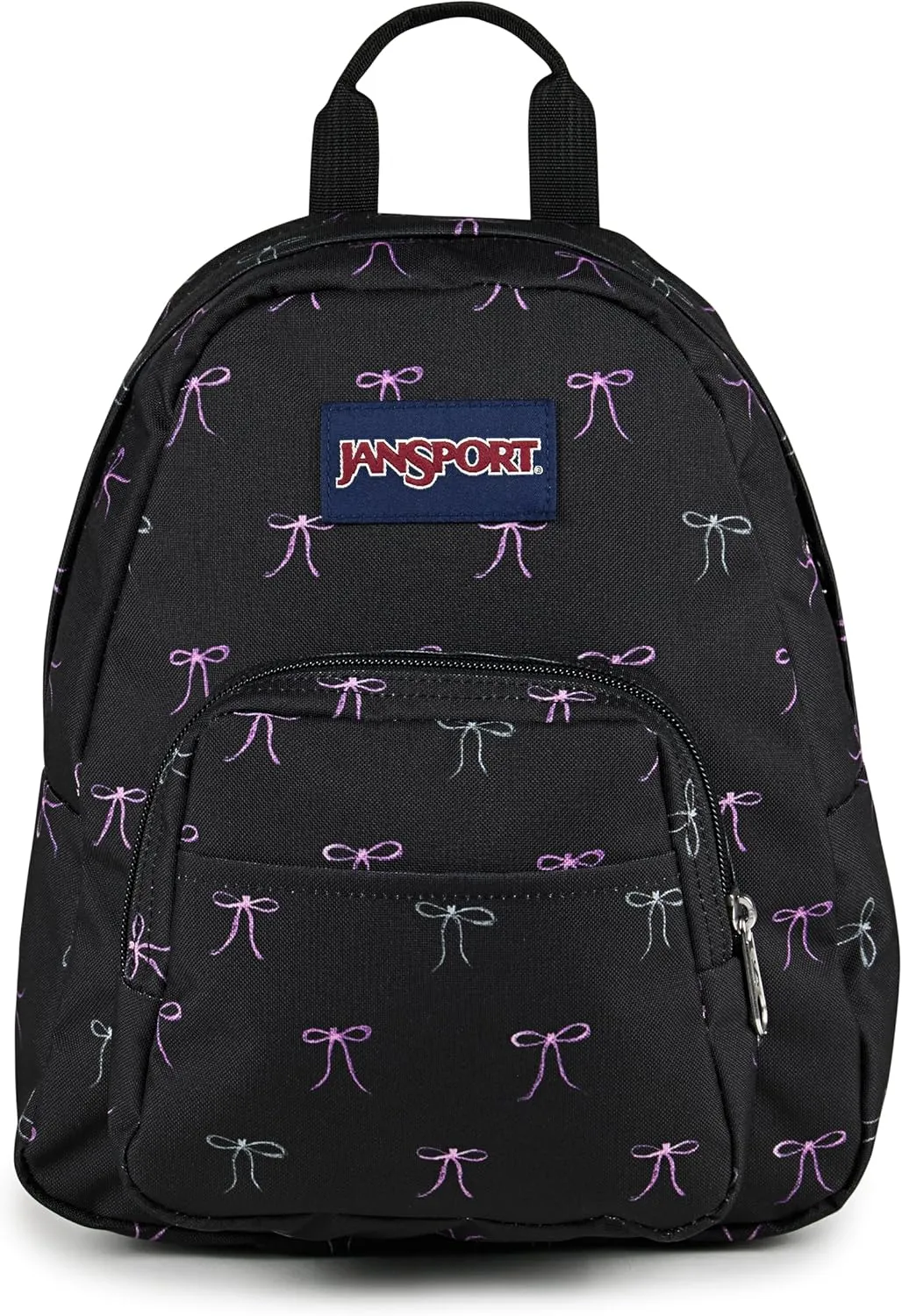 JanSport Half Pint Mini Backpack, 10.2 L - Durable Mini Bag Purse with Adjustable Shoulder Straps, Single Main Compartment, Zippered Stash Pocket, Bad Bows