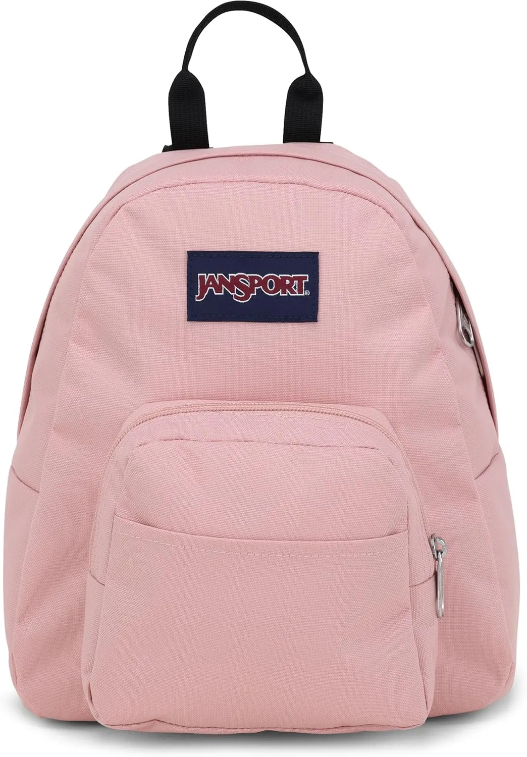 JanSport Half Pint Mini Backpack, 10.2 L - Durable Mini Bag Purse with Adjustable Shoulder Straps, Single Main Compartment, Zippered Stash Pocket, Misty Rose