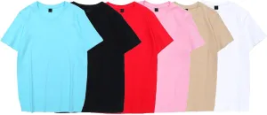 JEKE-DG Men's Heavyweight Crew Neck Casual T-Shirt Multipack Short Sleeve Basic T-Shirts Cotton Fashion Loose Fit Tee