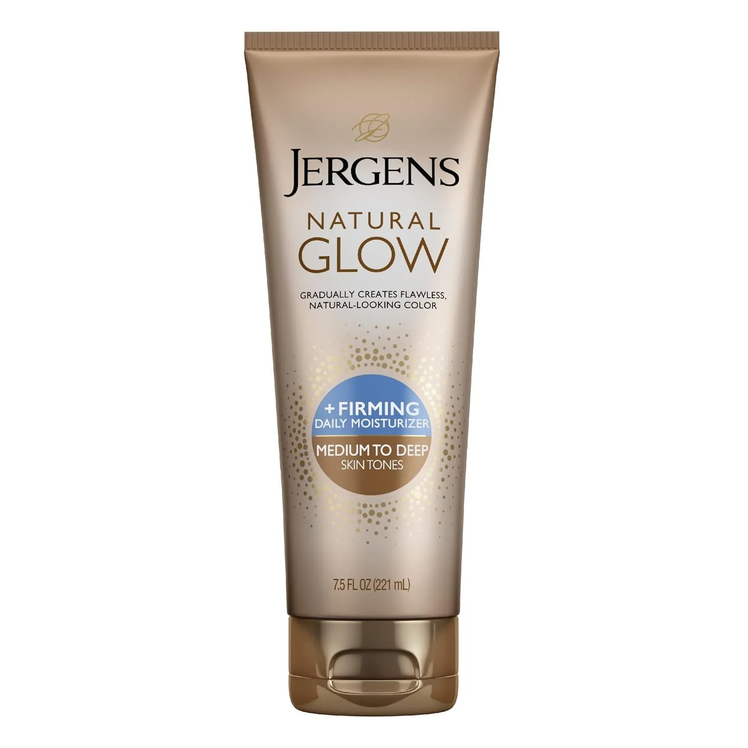 Jergens Natural Glow   Firming Daily Moisturizer Medium to Tan Skin Tones 7.5oz & Natural Glow Instant Sun Sunless Tanning Moisturizer   Bronzer, Self Tanner, Deep Bronze, for Natural-Looking Tan