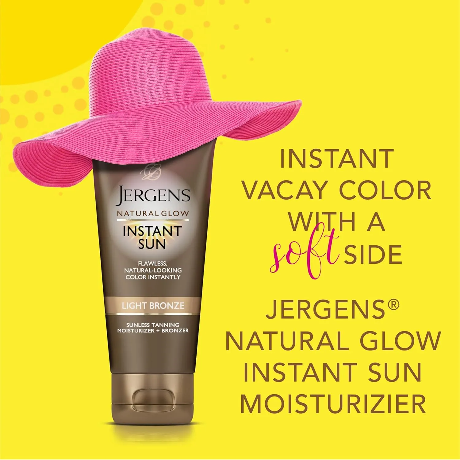 Jergens Natural Glow Instant Sun Bundle: Light Bronze Sunless Tanning Moisturizer   Bronzing Lotion 6oz Bottle and Applicator Mitt