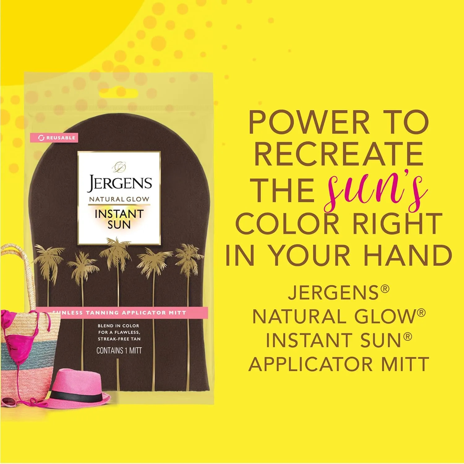 Jergens Natural Glow Instant Sun Bundle: Light Bronze Sunless Tanning Moisturizer   Bronzing Lotion 6oz Bottle and Applicator Mitt