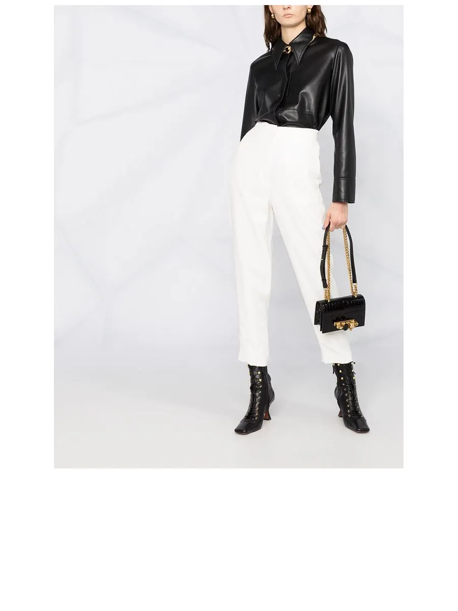 Jewelled Crocodileeffect Satchel