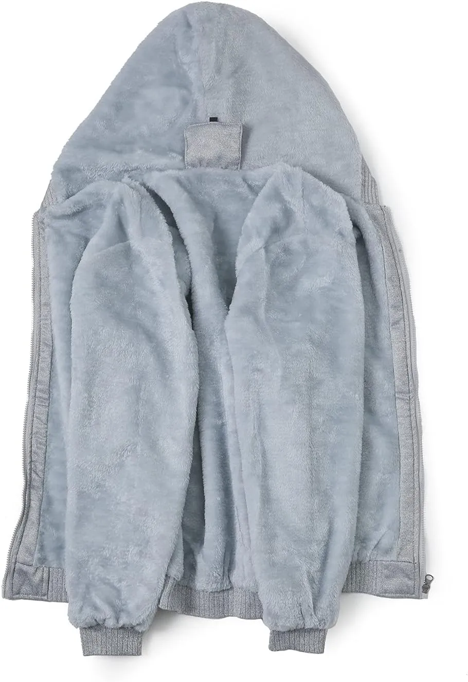 JiangWu Womens Fashion Fleece Sherpa Lined Hooded Coat Winter Thicken Warm Jacket