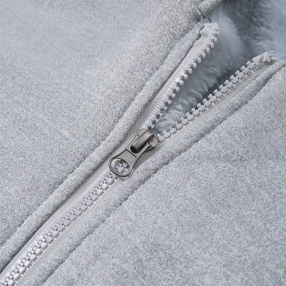 JiangWu Womens Fashion Fleece Sherpa Lined Hooded Coat Winter Thicken Warm Jacket