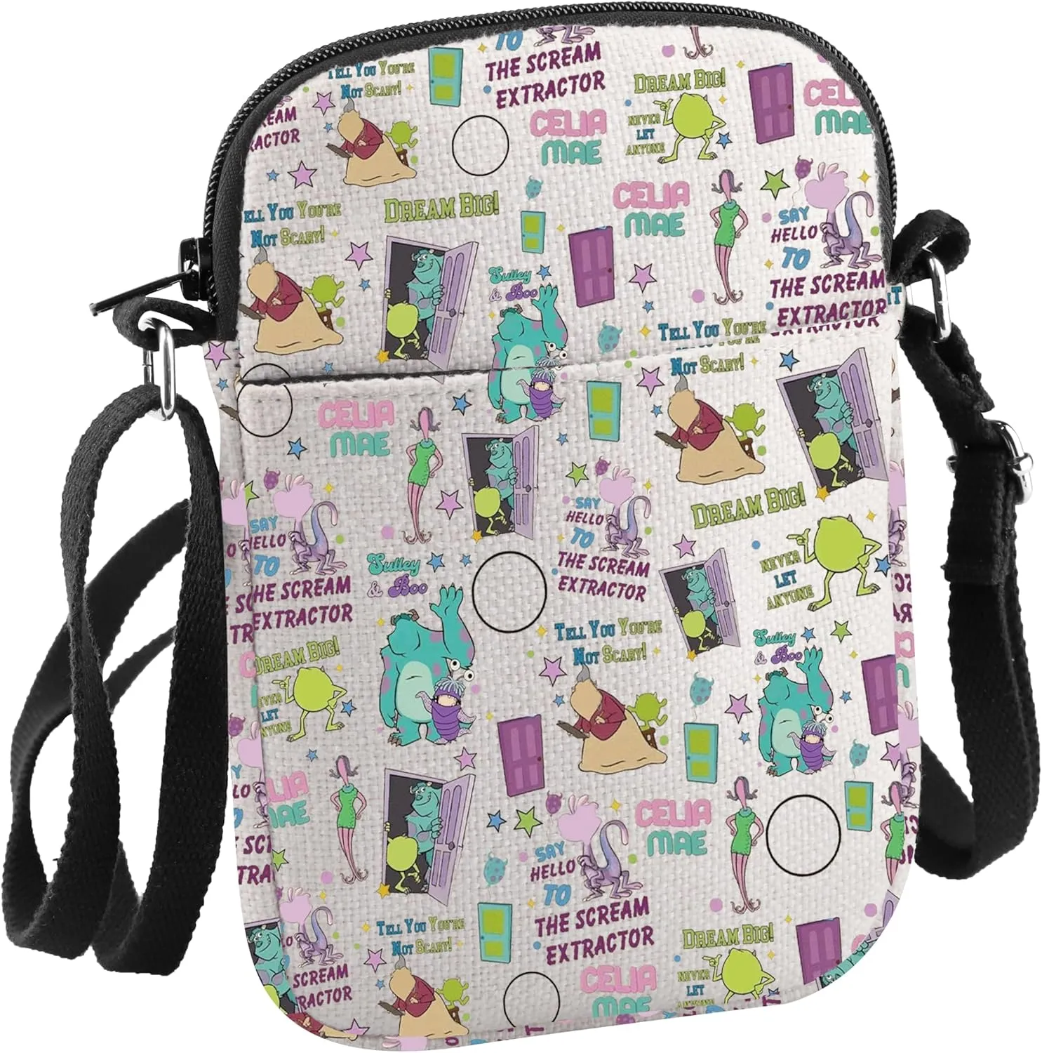 JNIAP Monsters Inspired Gift Cartoon Character Lover Crossbody Bag Magic Kingdom Gift