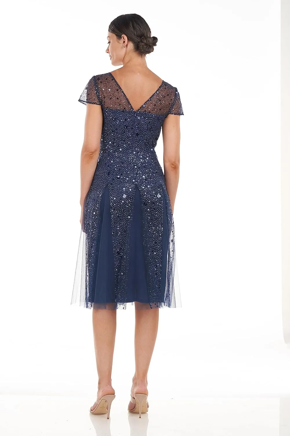 JS Collections Women's Alyssa Godet Cocktail Dress