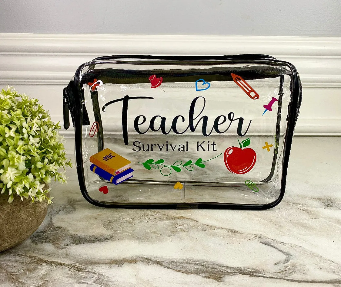 JUNE 24: Clear Pouch - Teacher, Beach
