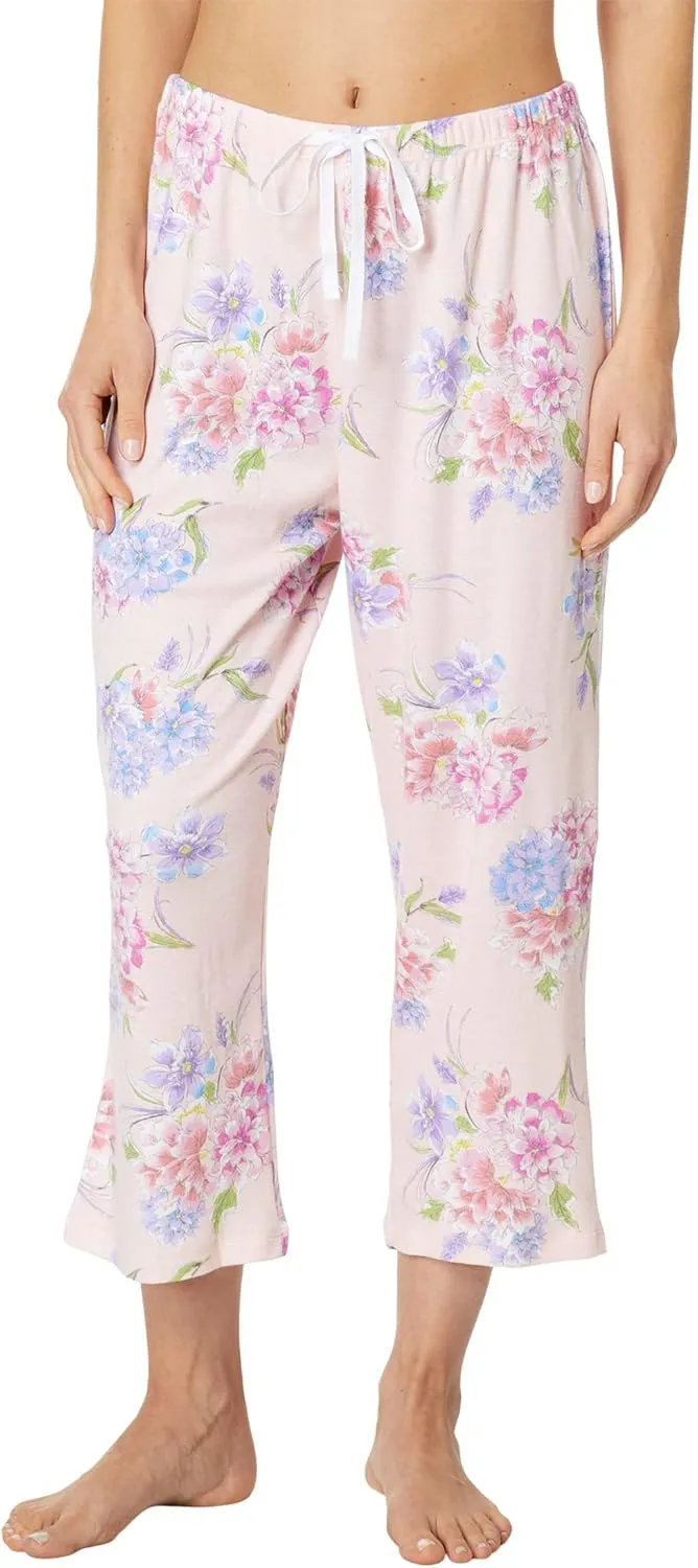 Karen Neuburger Petite Island Breeze Short Sleeve Girlfriend Capris PJ Set