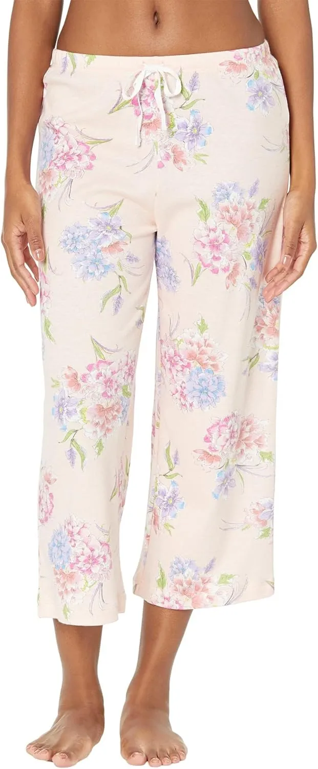 Karen Neuburger Petite Island Breeze Short Sleeve Girlfriend Capris PJ Set