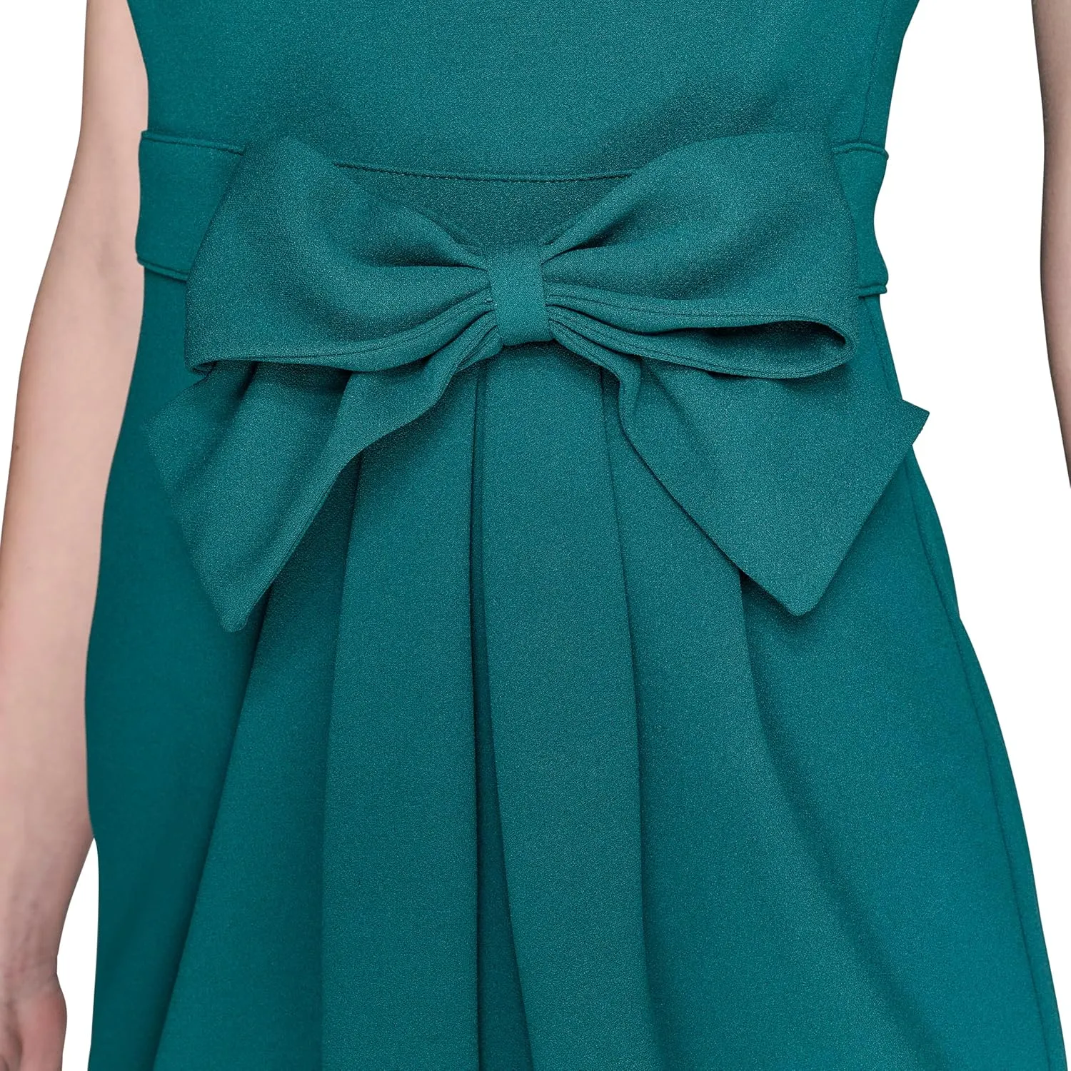 Karl Lagerfeld Paris Women's Lined Arm Trim Scuba Crepe Sheath Dress