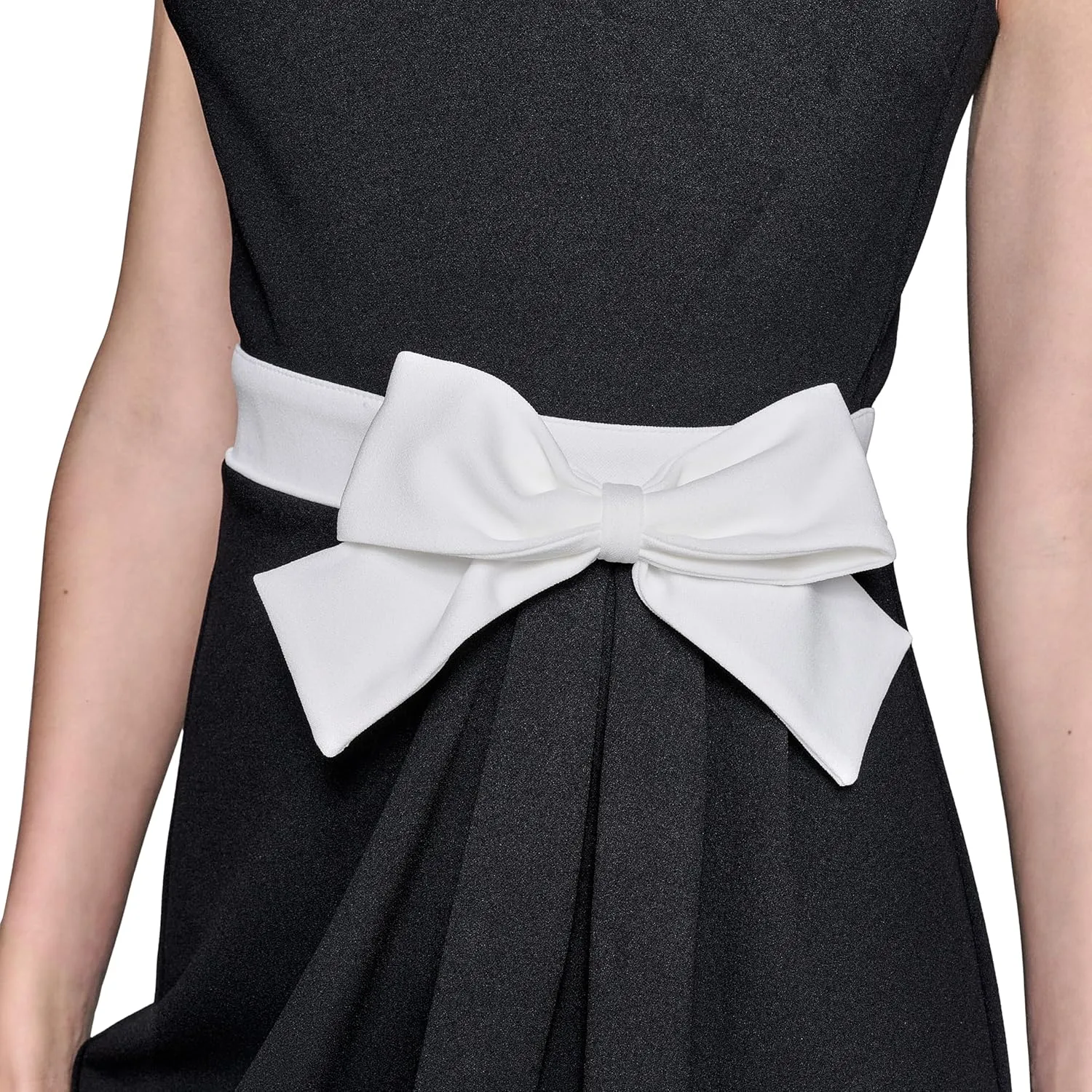 Karl Lagerfeld Paris Women's Lined Arm Trim Scuba Crepe Sheath Dress