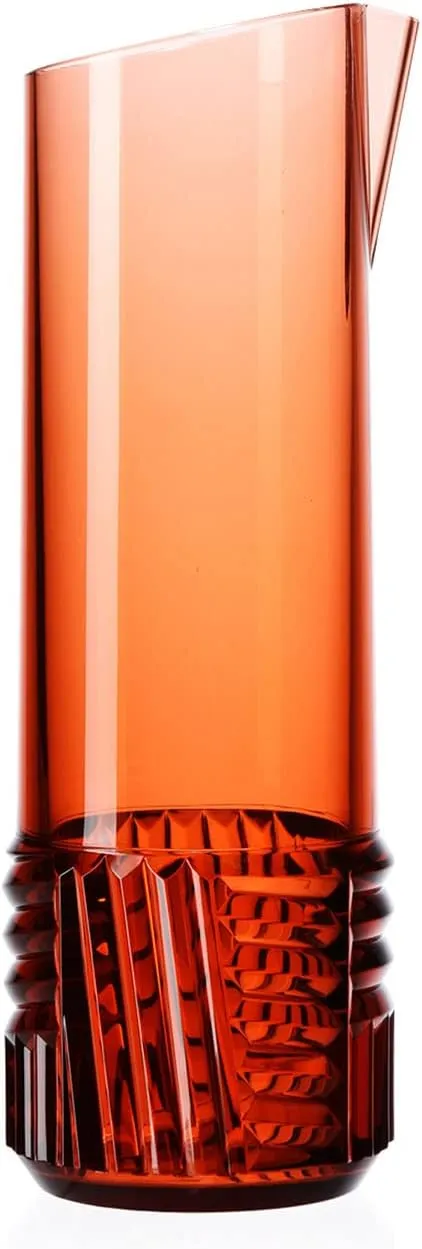 Kartell SFAC-K1511-RO Carafe, Trama Drink, Φ3.9 inches (10 cm), H 12.0 inches (30.5 cm), 47.2 fl oz (1,200 ml), Rose (Transparent)
