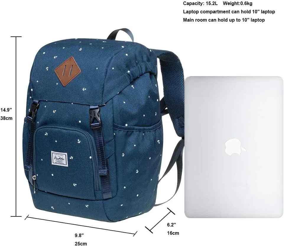 KAUKKO Causal Backpack - Daypack, Spacious and Classy fits 14" Laptop, 15.2L