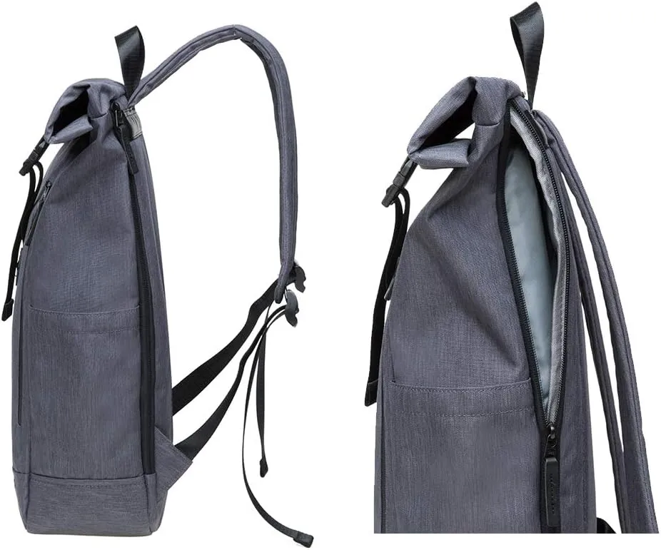 KAUKKO Large Multipurpose Backpack Satchel bags for Hiking Camping Travel with Laptop Compartment (04-2-grey)