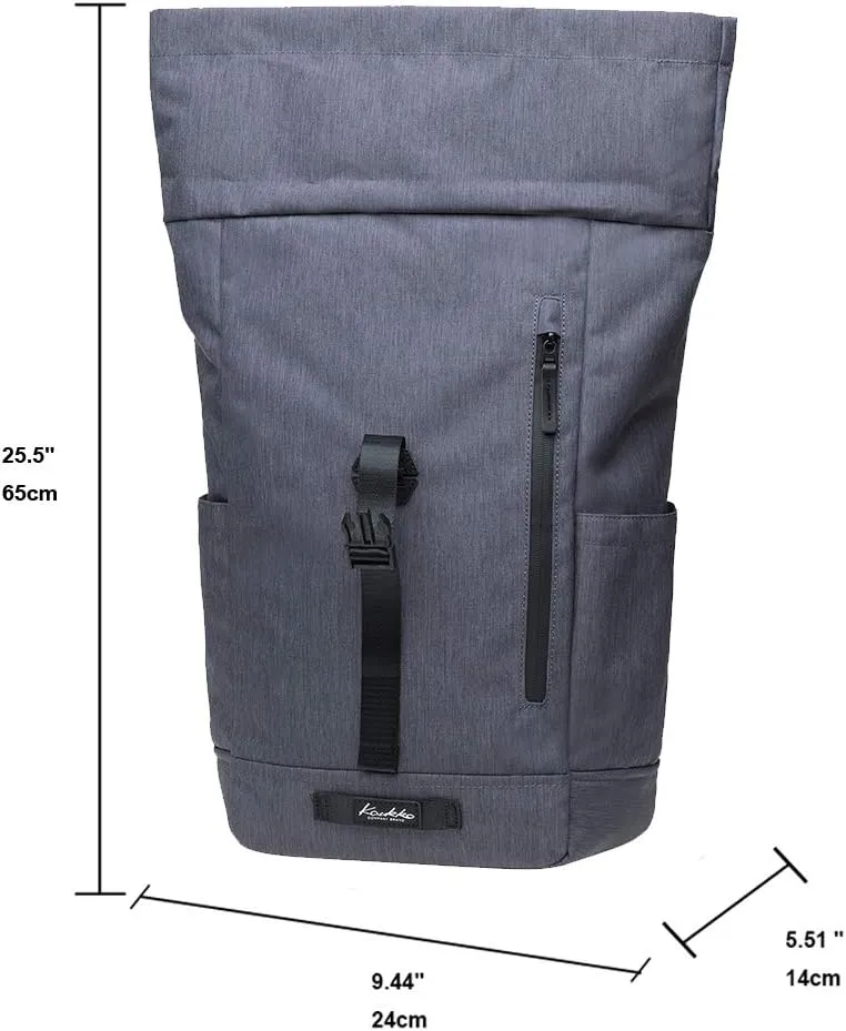 KAUKKO Large Multipurpose Backpack Satchel bags for Hiking Camping Travel with Laptop Compartment (04-2-grey)
