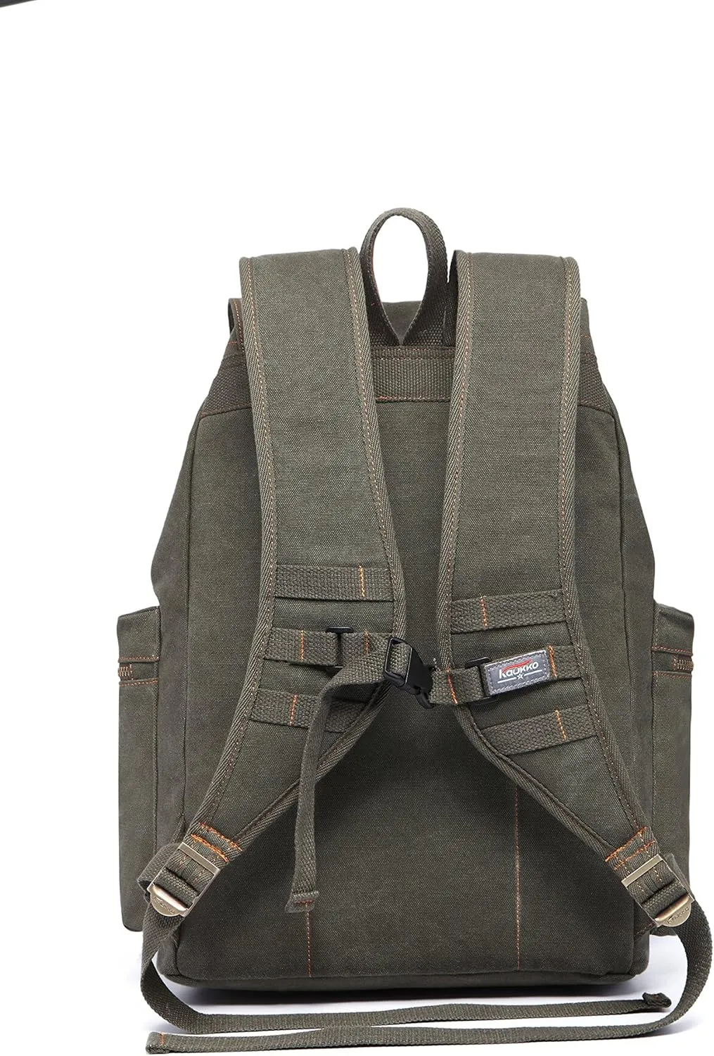KAUKKO Vintage Casual Canvas and Leather Rucksack Backpack
