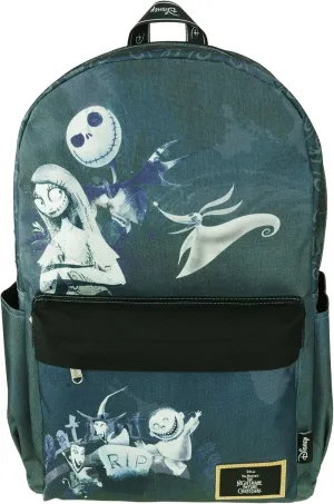 KBNL Classic Disney Nightmare Before Christmas Backpack with Laptop Compartment for School, Travel, and Work Multicolor A22216-NBC