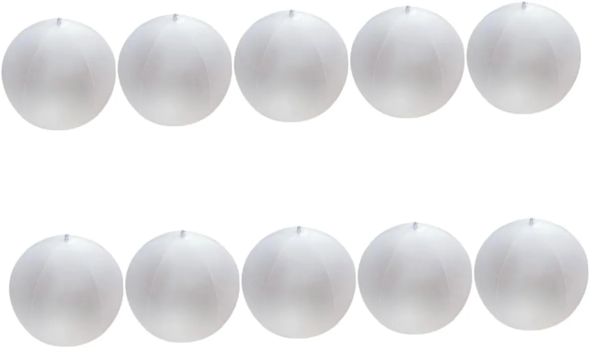 KICHOUSE 10Pcs Multi Function Inflatable Beach Balls for Semi Transparent Balls for Summer Parties Pool Games and Fun Activities