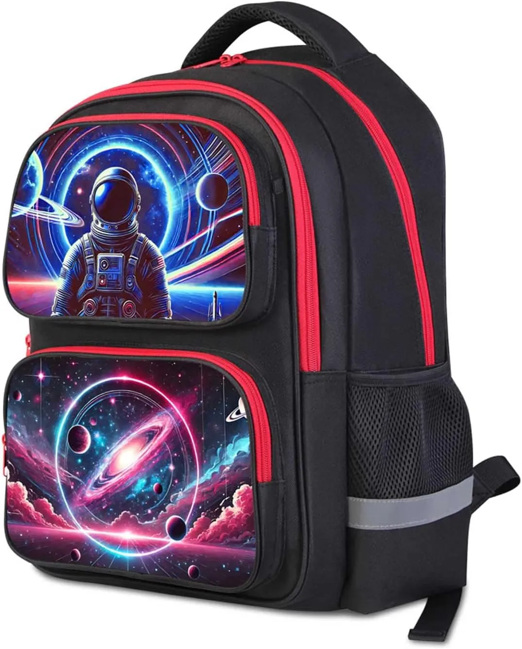 Kids Backpack for Boys and Girls, School Bag with Astronaut Galaxy Space Design, 17" Adjustable Bookbag for Back to School and Travel, Elementary and Middle School, Ages 6–18