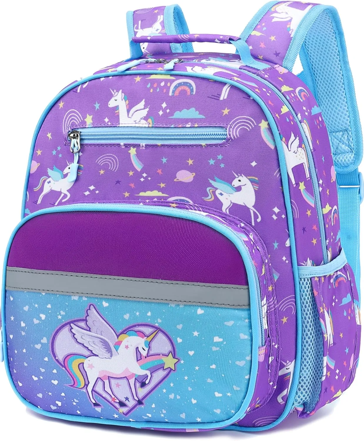 Kids Backpack for School Girls Toddlers Boys Cute Lightweight Bookbag Preschool Kindergarten Primary Elementary School Travel Gifts Bags(Purple Unicorn,Kids / 12L)