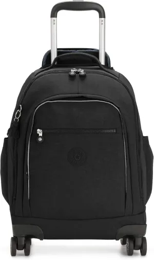 Kipling Zea 15" Laptop Rolling Backpack (Black Noir)