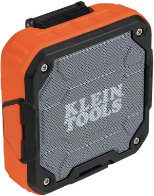 Klein Tools AEPJS2 Bluetooth Speaker With Magnetic Strip and Hook, Rechargeable, Wireless and Aux Capable, Hands Free Capable, 10 Hr Run Time, IP54 Dust and Water Resistant