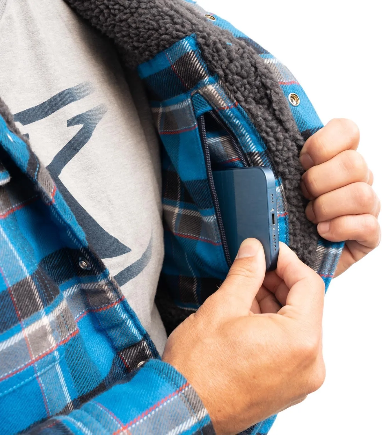 KLIM Men's Targhee Fleece Lined Flannel Hoodie