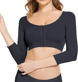 KSKshape Arm Shaper for Women Post Surgery Arm Lipo Compression Sleeves Front Closure Shapewear Bra Posture Corrector