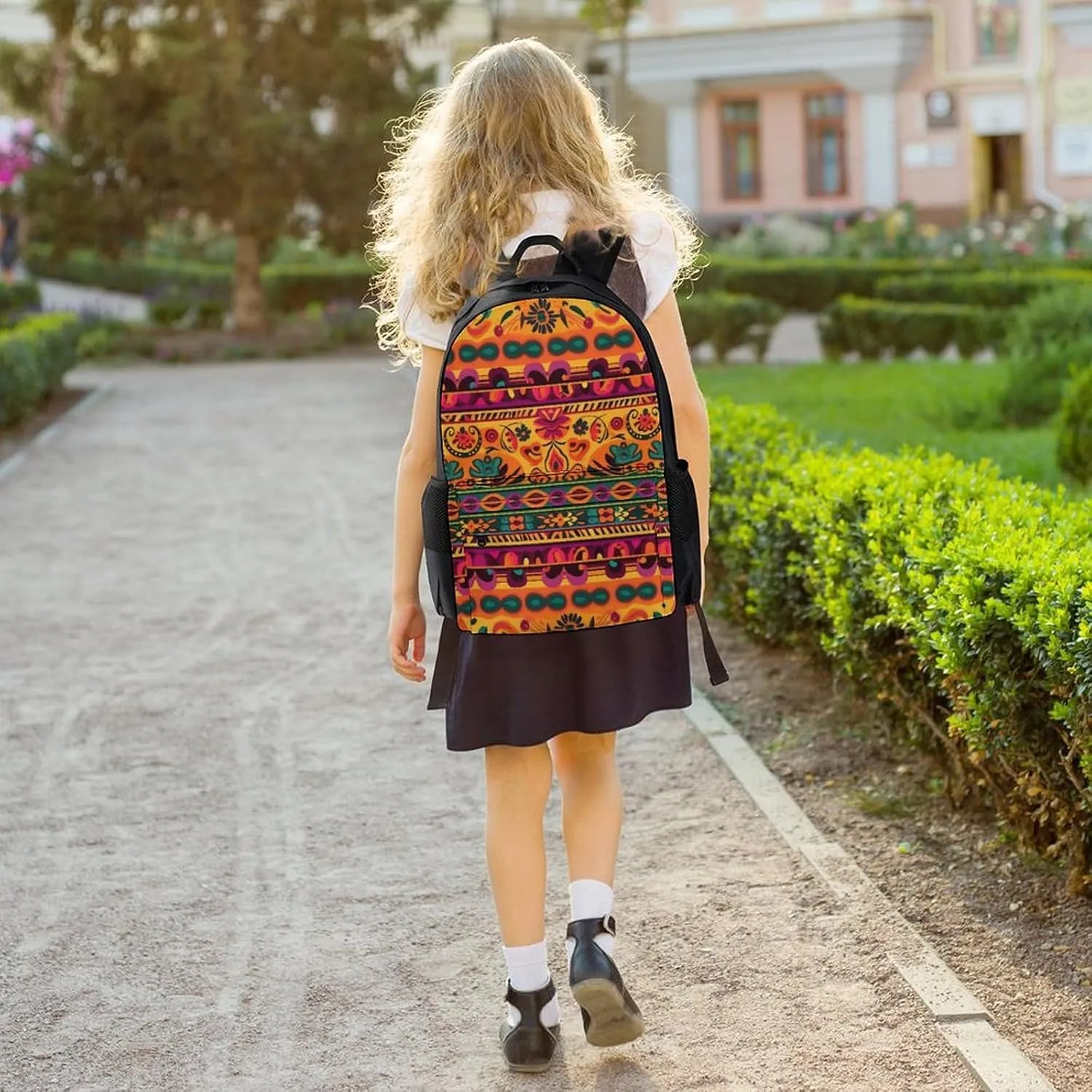 Laptop Backpack for Women Men Daypack Mexican Folk Art Boho Backpacks Computer Bag Travel Laptop Bag Casual Work Bag