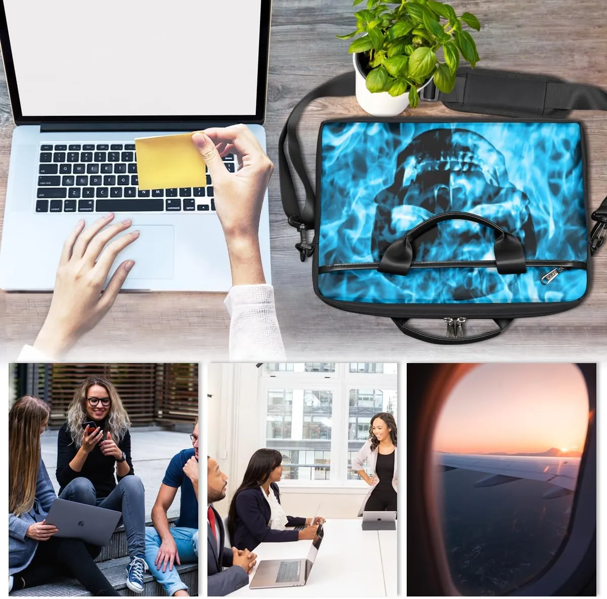 Laptop Bag Case Shoulder Messenger Carrying Bag 13 14 15 Inch Waterproof Computer Sleeve Cover