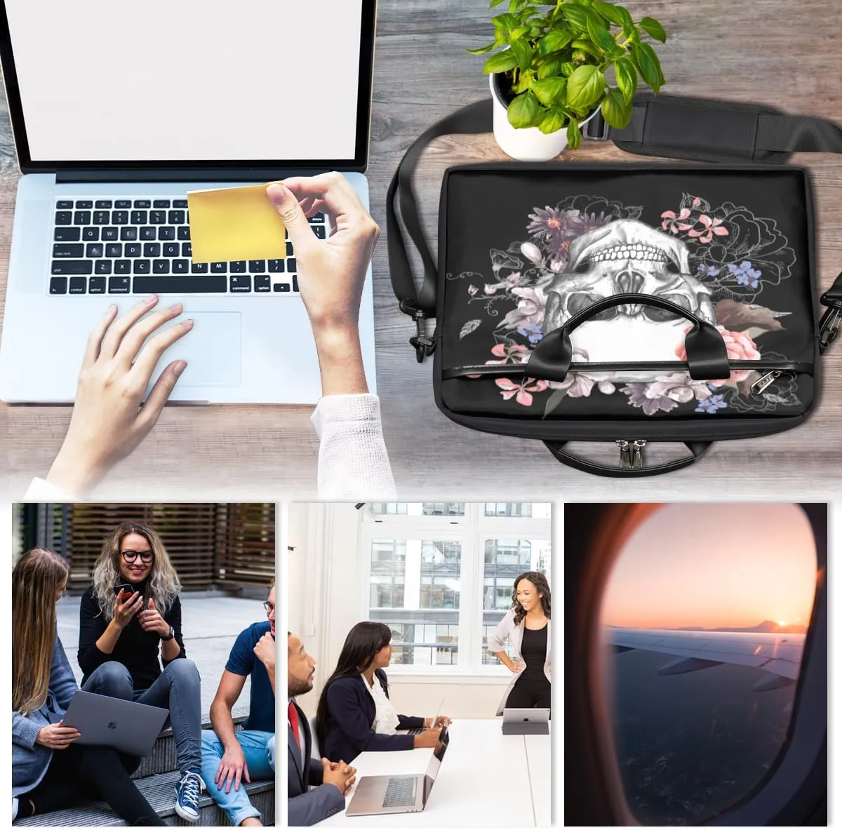 Laptop Bag Case Shoulder Messenger Carrying Bag 13 14 15 Inch Waterproof Computer Sleeve Cover