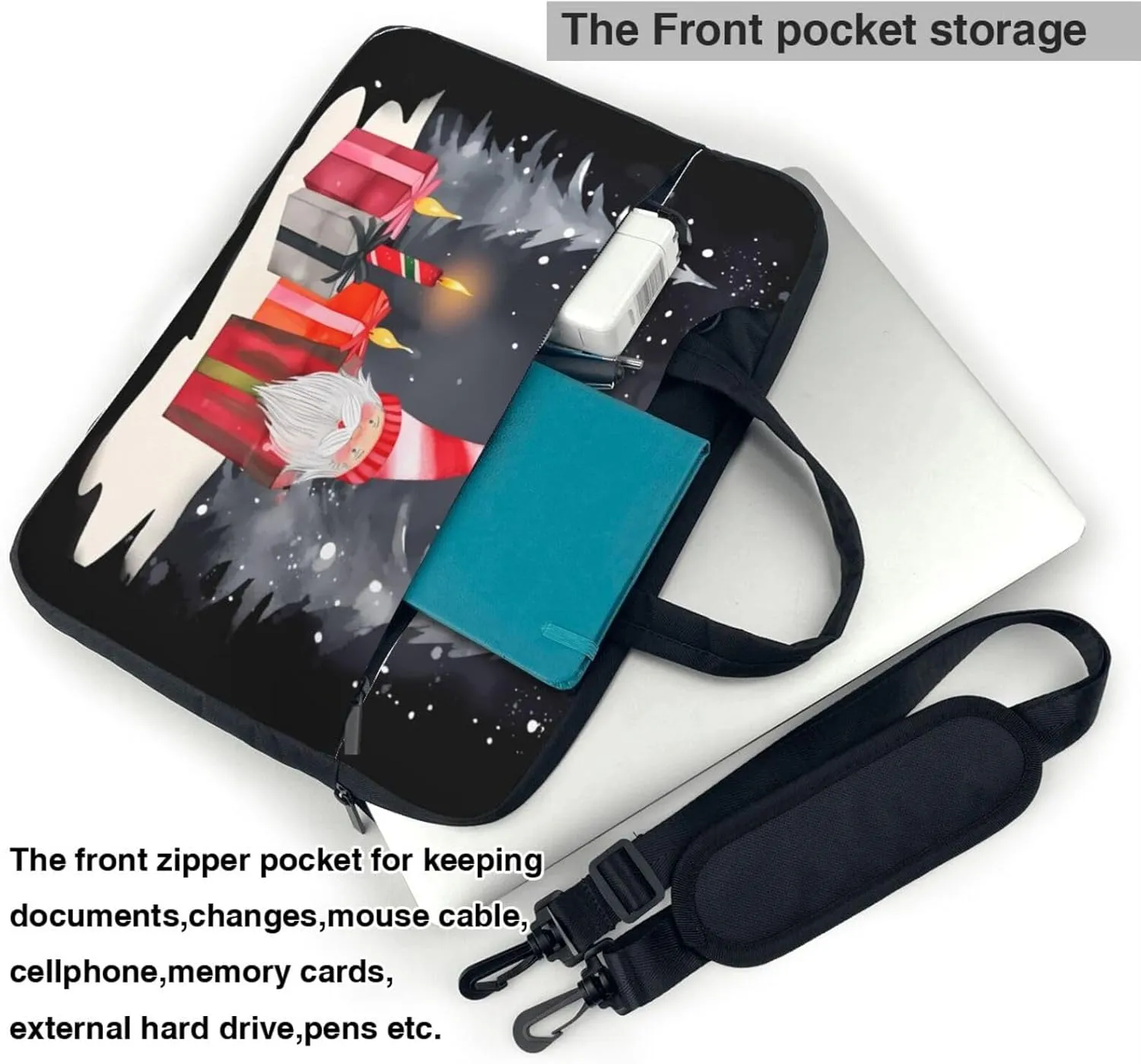 Laptop Bag fit,Thanksgiving Turkey Pumpkin Harvest Handbag CrossbodyBag, Suitable for Office School Travel