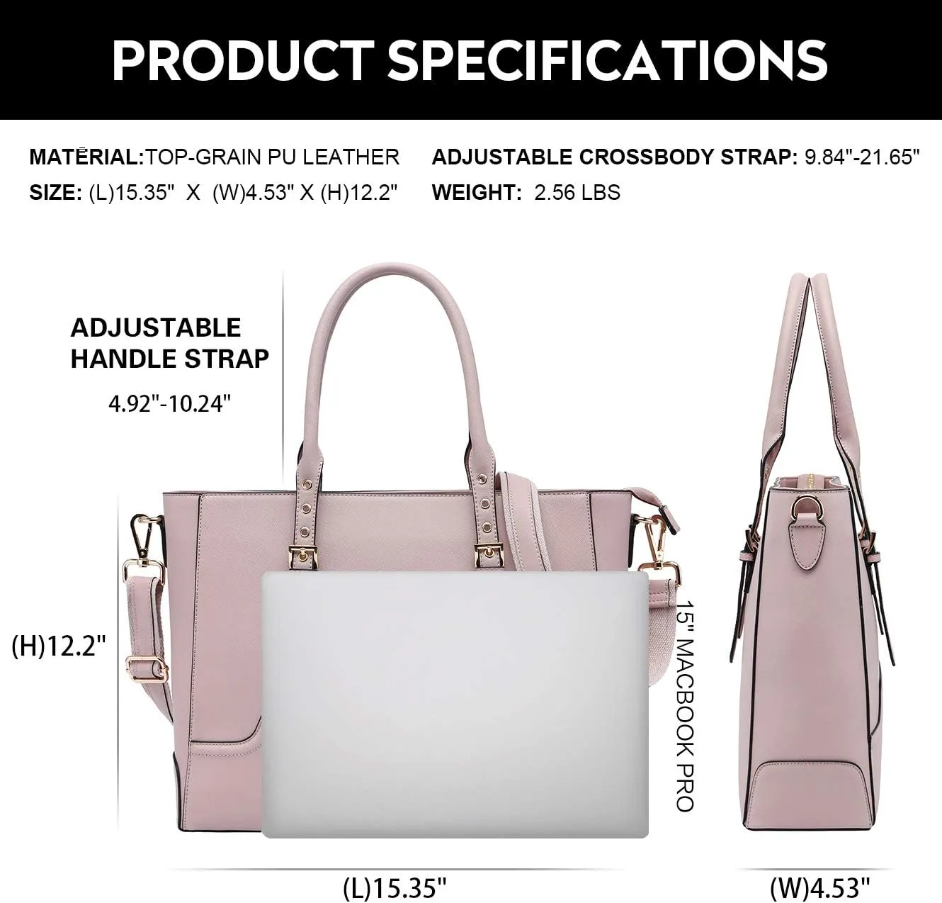 Laptop Bag for Women,15.6 17 Inch Tote Bag,Ideal Gifts for Women,Work Bag,Teacher Bag,Graduation Gifts for College