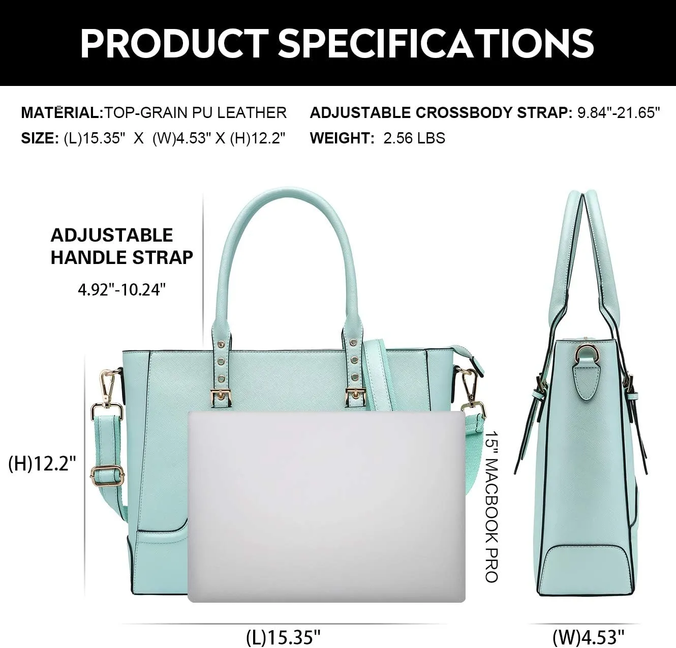 Laptop Bag for Women,15.6 17 Inch Tote Bag,Ideal Gifts for Women,Work Bag,Teacher Bag,Graduation Gifts for College